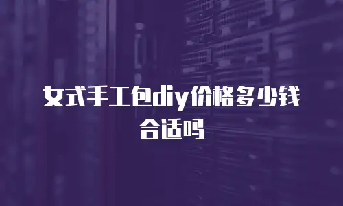 女式手工包diy价格多少钱合适吗