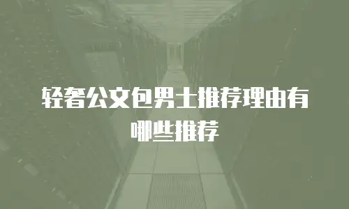 轻奢公文包男士推荐理由有哪些推荐