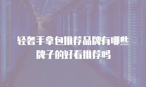 轻奢手拿包推荐品牌有哪些牌子的好看推荐吗