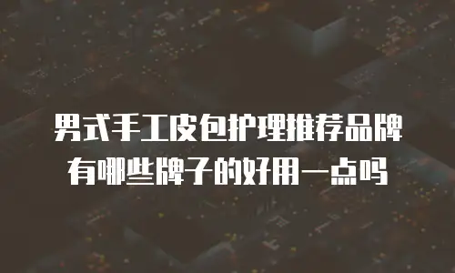 男式手工皮包护理推荐品牌有哪些牌子的好用一点吗