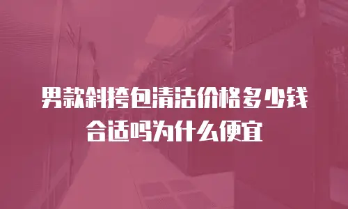 男款斜挎包清洁价格多少钱合适吗为什么便宜