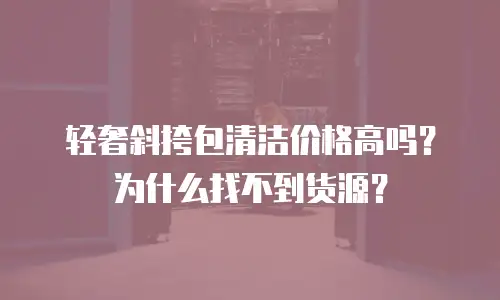 轻奢斜挎包清洁价格高吗？为什么找不到货源？