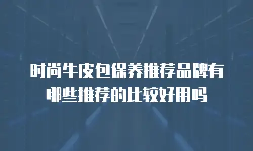 时尚牛皮包保养推荐品牌有哪些推荐的比较好用吗