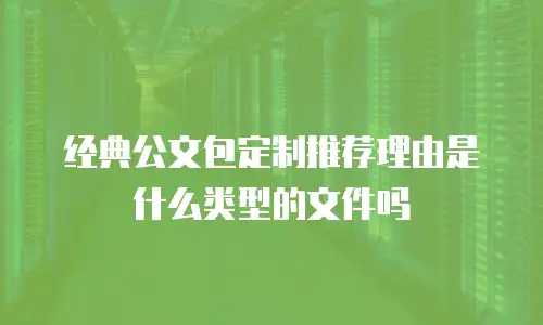 经典公文包定制推荐理由是什么类型的文件吗