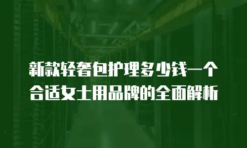 新款轻奢包护理多少钱一个合适女士用品牌的全面解析