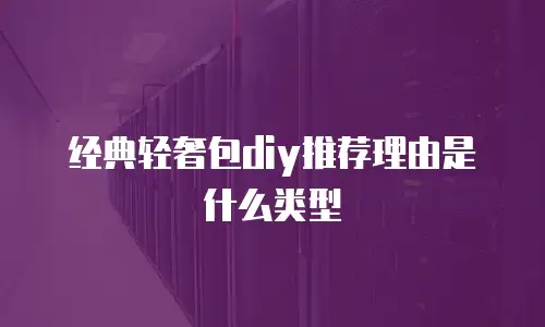 经典轻奢包diy推荐理由是什么类型