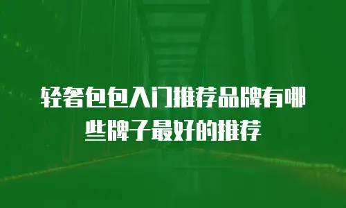 轻奢包包入门推荐品牌有哪些牌子最好的推荐