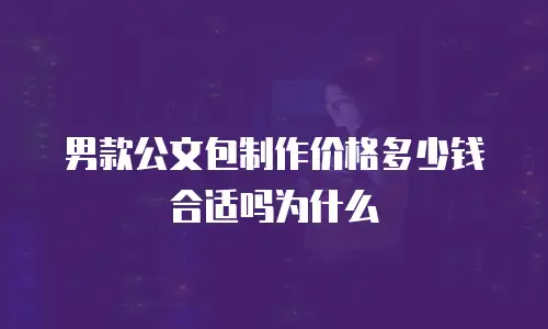 男款公文包制作价格多少钱合适吗为什么