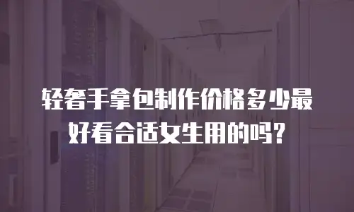 轻奢手拿包制作价格多少最好看合适女生用的吗？