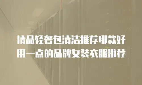 精品轻奢包清洁推荐哪款好用一点的品牌女装衣服推荐