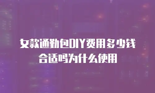 女款通勤包DIY费用多少钱合适吗为什么使用