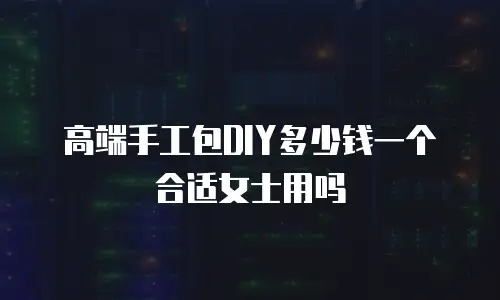 高端手工包DIY多少钱一个合适女士用吗