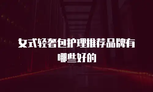 女式轻奢包护理推荐品牌有哪些好的