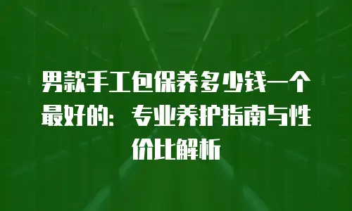 男款手工包保养多少钱一个最好的：专业养护指南与性价比解析