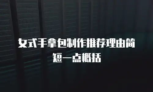 女式手拿包制作推荐理由简短一点概括