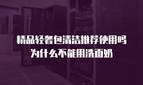 精品轻奢包清洁推荐使用吗为什么不能用洗面奶