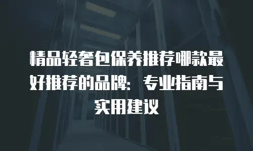 精品轻奢包保养推荐哪款最好推荐的品牌：专业指南与实用建议