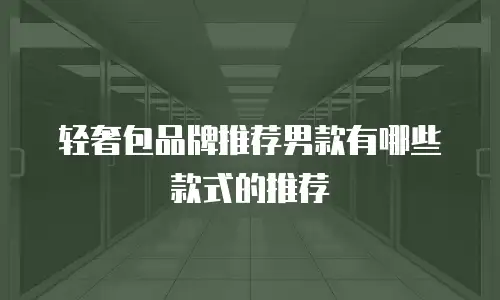 轻奢包品牌推荐男款有哪些款式的推荐