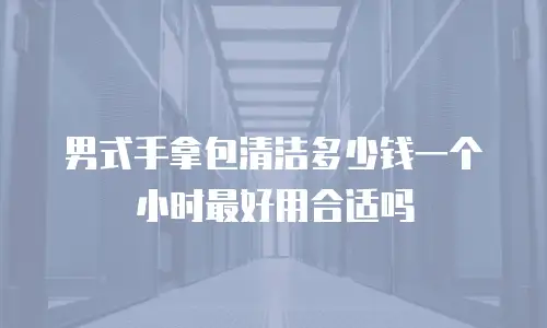 男式手拿包清洁多少钱一个小时最好用合适吗