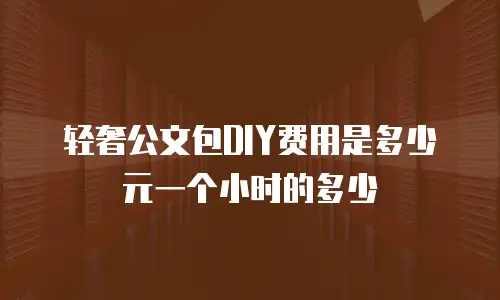 轻奢公文包DIY费用是多少元一个小时的多少