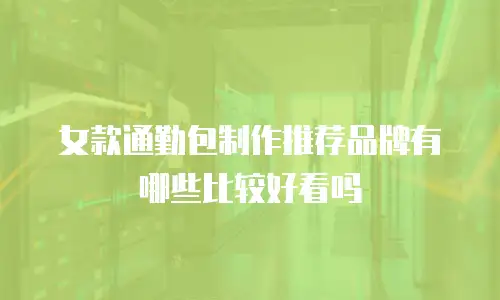 女款通勤包制作推荐品牌有哪些比较好看吗