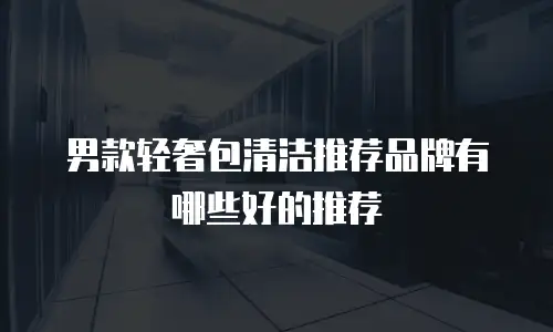 男款轻奢包清洁推荐品牌有哪些好的推荐