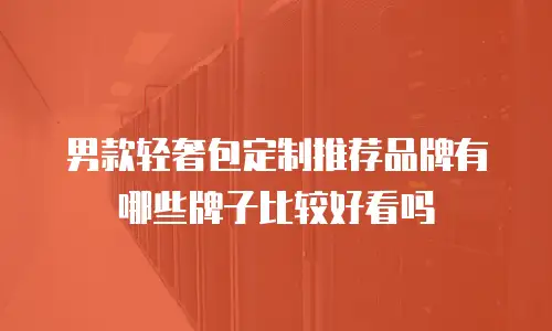 男款轻奢包定制推荐品牌有哪些牌子比较好看吗