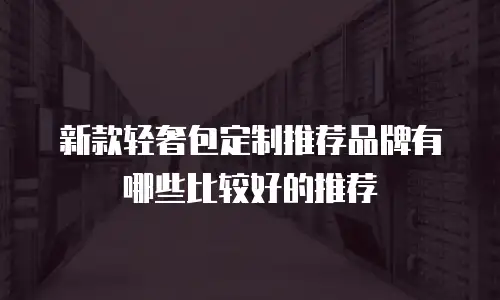 新款轻奢包定制推荐品牌有哪些比较好的推荐