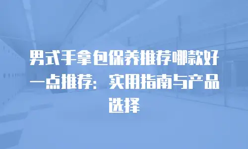 男式手拿包保养推荐哪款好一点推荐：实用指南与产品选择