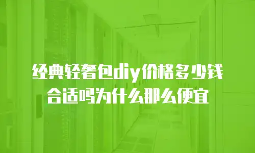 经典轻奢包diy价格多少钱合适吗为什么那么便宜