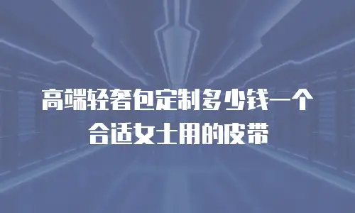 高端轻奢包定制多少钱一个合适女士用的皮带