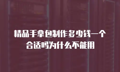 精品手拿包制作多少钱一个合适吗为什么不能用