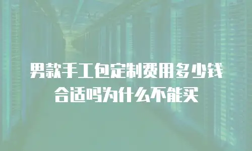 男款手工包定制费用多少钱合适吗为什么不能买