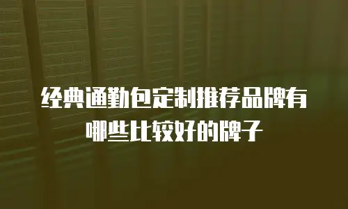 经典通勤包定制推荐品牌有哪些比较好的牌子