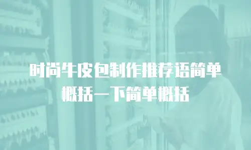 时尚牛皮包制作推荐语简单概括一下简单概括