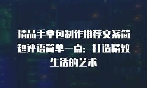 精品手拿包制作推荐文案简短评语简单一点：打造精致生活的艺术
