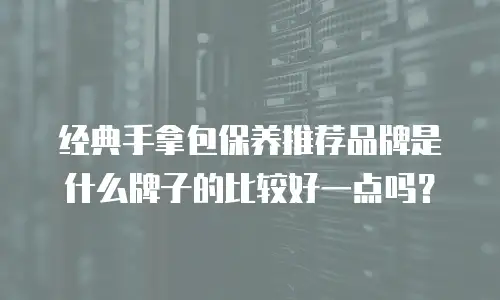 经典手拿包保养推荐品牌是什么牌子的比较好一点吗？