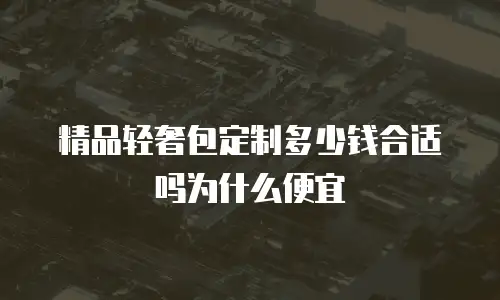 精品轻奢包定制多少钱合适吗为什么便宜