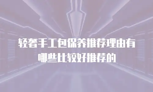 轻奢手工包保养推荐理由有哪些比较好推荐的