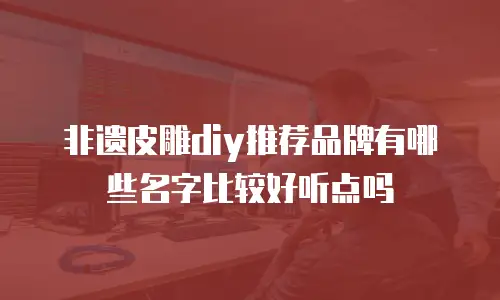 非遗皮雕diy推荐品牌有哪些名字比较好听点吗