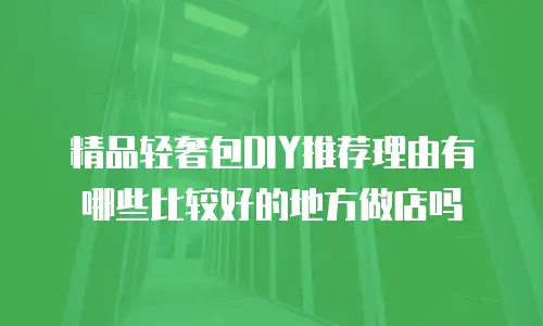 精品轻奢包DIY推荐理由有哪些比较好的地方做店吗