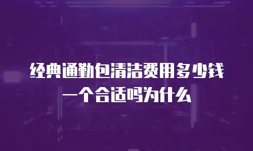 经典通勤包清洁费用多少钱一个合适吗为什么
