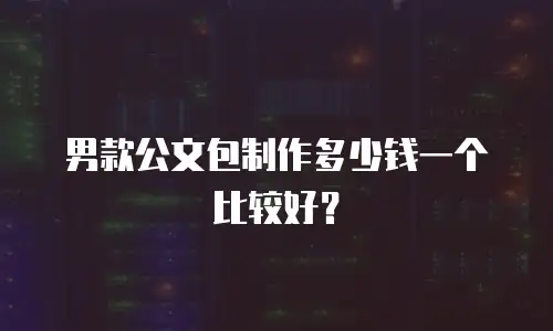 男款公文包制作多少钱一个比较好？