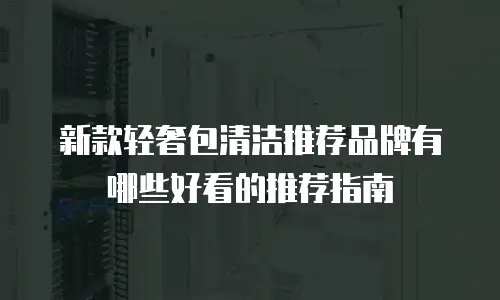 新款轻奢包清洁推荐品牌有哪些好看的推荐指南