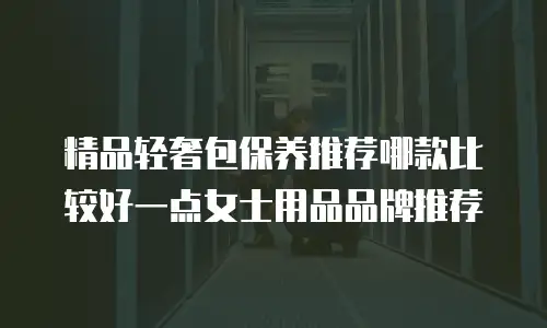 精品轻奢包保养推荐哪款比较好一点女士用品品牌推荐