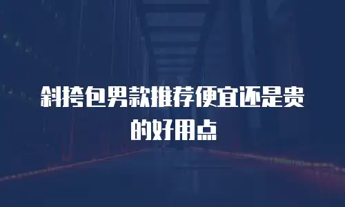 斜挎包男款推荐便宜还是贵的好用点