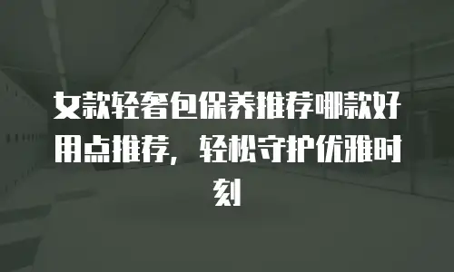 女款轻奢包保养推荐哪款好用点推荐，轻松守护优雅时刻