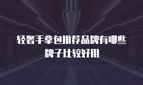 轻奢手拿包推荐品牌有哪些牌子比较好用