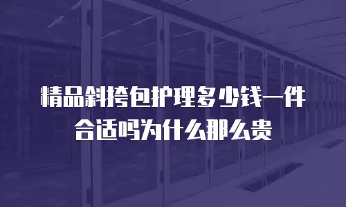 精品斜挎包护理多少钱一件合适吗为什么那么贵