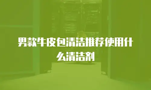 男款牛皮包清洁推荐使用什么清洁剂